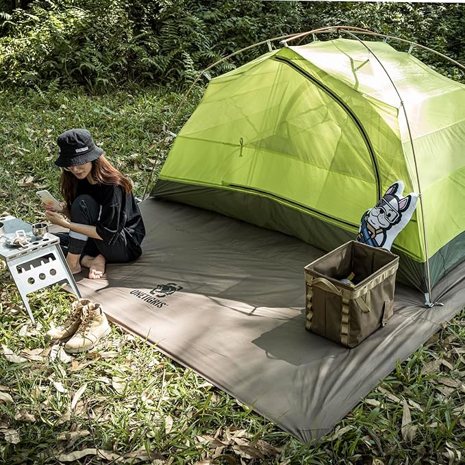 OneTigris Tent Tarp Footprint 94"x94", Large Size, Waterproof Lightweight Multifunctional Camping Tarp Beach Blanket for Camping Hiking Backpacking