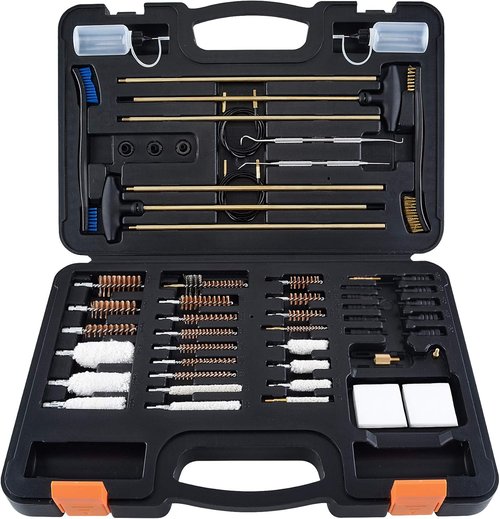 BOOSTEADY Gun Cleaning Kit Universal Gun Cleaning Kit Shotgun Pistol Cleaning Kit with Lightweight Organized Carrying Case Gun Cleaning Supplies Gun Cleaner Bottle Brass Jags and Tips