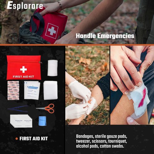 Emergency Survival Kit - 369 Pieces, Go Bag Emergency Backpack, Earthquake Emergency Kit, Bug Out Bag, Emergency Kit, Disaster Preparedness Kit, Survival Backpack, Disaster Preparedness, Backpack, Kit
