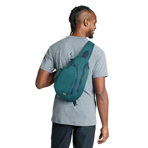 Eddie Bauer Ripstop 8L Shoulder Sling Pack with Padded Air-Mesh Adjustable Crossbody Strap for Right or Left Handed Fit - Slate