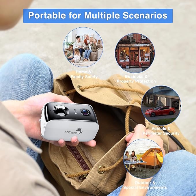 Security Cameras Wireless Outdoor,2K WiFi Cameras for Home Security,Battery Powered AI Motion Detection Surveillance Home Security Cam,Color Night Vision,2-Way Talk