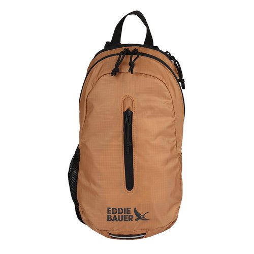 Eddie Bauer Stowaway Packable Sling Bag | Foldable | Travel | Outdoor | Lightweight | Compact | Everyday Carry | Ripstop Nylon | 10L - Tobacco