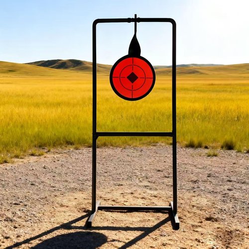 Metal Target, Backyard BB Target, Automatic Reset, Round, Iron, Portable Design, Suitable for Home Garden, Lawn, Farm, Patio, Backyard(Round)