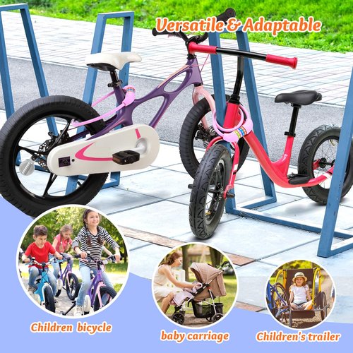 Sportneer Cable Lock: 4 Digit Resettable Combination High Security Bike Locks Heavy Duty Anti Theft - 25.6inch Long Colorful & Keyless Bicycle Lock for Kid‘s Bike-Pink