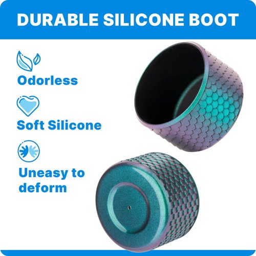 Bluwing Mermaid Silicone Boot for Stanley Cup 40/30/20 oz, Bottom Protector for Stanley IceFlow 20/30 oz and Hydroflask 12-24 oz, Anti-Slip Bottle Bottom (Royal Blue)