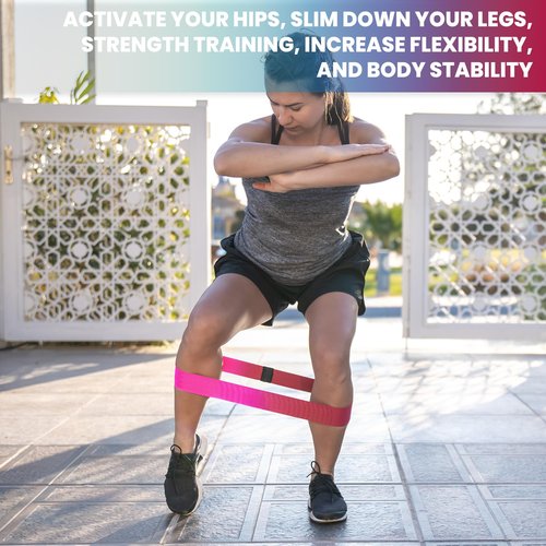 TUUTIE Non-Slip Resistance Bands - Durable Fabric Exercise Bands for Glute Workouts - Lightweight & Compact with 3 Levels - Resistance Bands for Working Out - No Equipment Needed