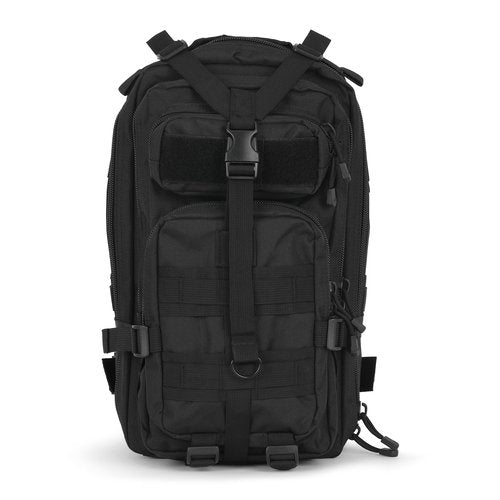 Gorilla Paks 30L Black Tactical Backpack - MOLLE Military Bug Out Bag, Small Survival Rucksack & EDC Daypack for Hunting, Hiking, Camping, Travel - Outdoor Gear for Men & Women