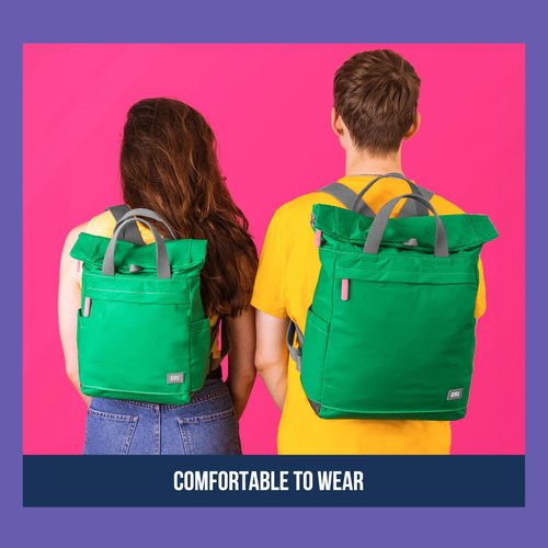ORI LONDON Rolltop Backpack - Large Travel Backpack with Lots of Pockets for Men & Women - The Finchley, Mars Red