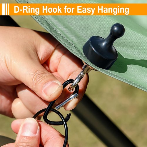 ayamaya Magnetic Camping Hooks for Canopy Magnet Clip Hanger with Carabiner for Tents Inside, 2Pcs Tent Hanging Hook Organizer for Lamp, Rooftop Tent Tarp Accessories for Camping, RV Camper, Picnic