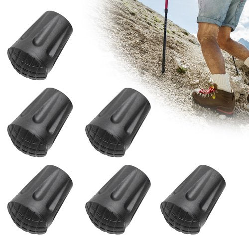 Walking Cane Tips,Trekking Pole Walking Hiking Sticks Tips Protectors,Replacement Rubber Stick Tips for Most Mountaineering and Hiking Walking Sticks,Poles Lost or Worn Out Standard Tips, Black