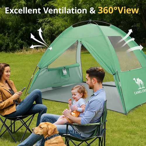 CAMEL CROWN Beach Tent Anti-UV Portable Sun Shade Shelter for 2/3 Person