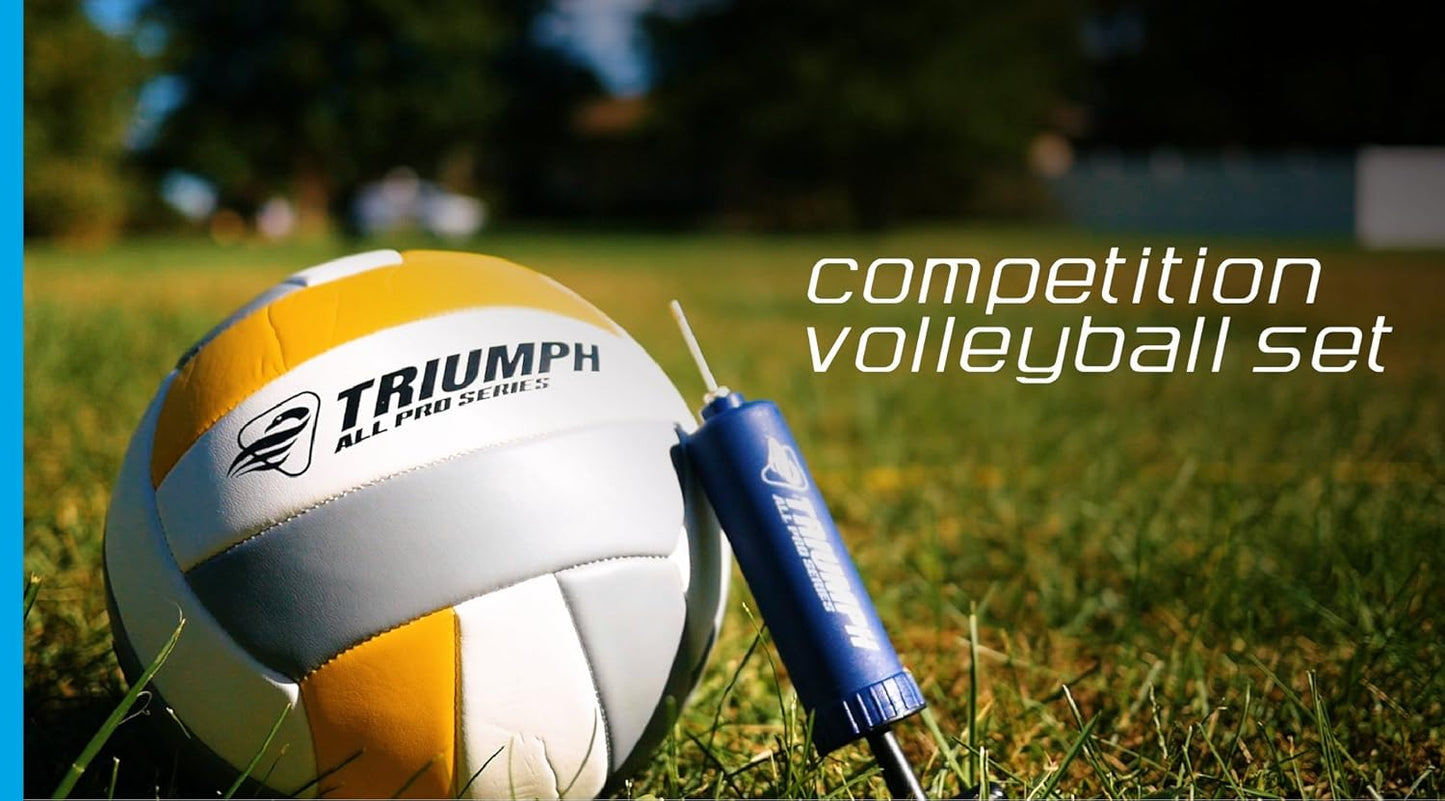 Triumph Classic Volleyball Set - Includes Regulation Size Volleyball, Pump and Padded Carry Case