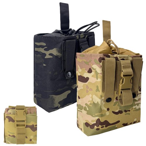 succulentlovers 2pcs Folding Dump Pouch, Drop Pouch Magazine Utility Waist Bag for Hunting Shooting Tactical Battle Belt Backpack Accessories