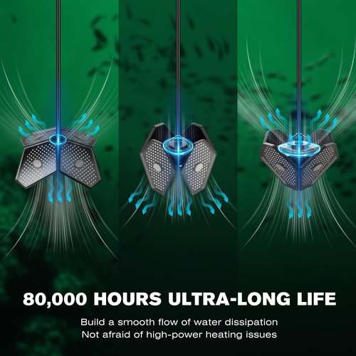 Goldlife 110V Underwater Fishing Light with 50ft Cable, 400W 40000LM Foldable GFCI Safety Plug Brightness Green LED Light Attractants for Docks/Boats/Kayaks, IP69K Rated for Fresh & Salt Water