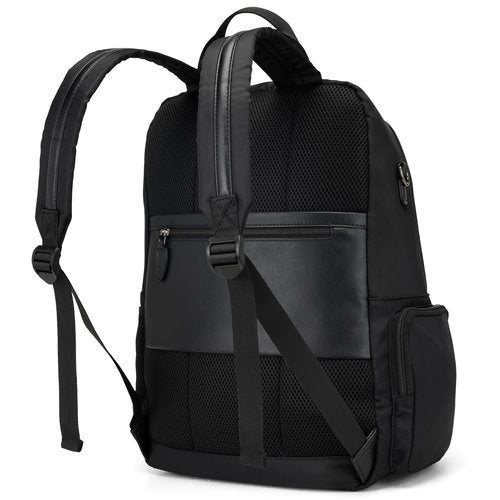 ELLE Voyage 20L Twill and Vegan Leather Backpack | Black