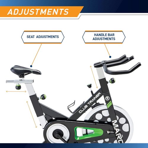 Marcy XJ-3220 Club Revolution Exercise Bike for Cardio Fitness - Black