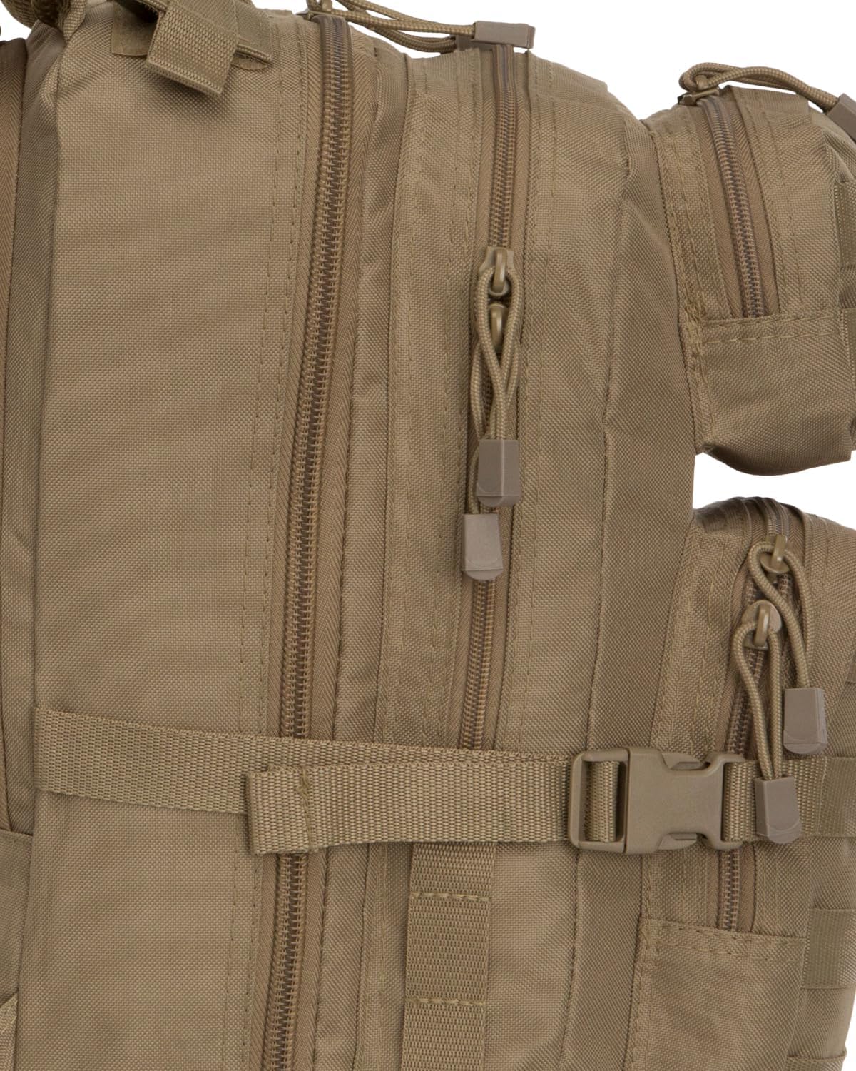 Surge Tactical Hydration Pack Military Backpack with MOLLE System | Survival Bug Out Bag | 22L Storage Capacity + 3L Reservoir (Digital Sand)