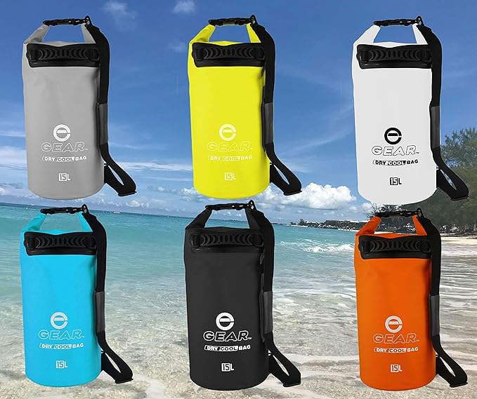 Floating Cooler Bag Roll Top Insulated Dry Backpack – Leak Proof, Collapsible, Waterproof Cooler with Padded Shoulder Strap - Perfect for Kayaking Fishing Beach Hiking -15L