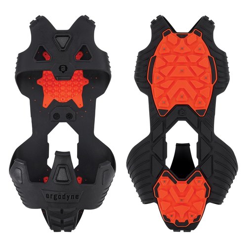 Ergodyne TREX 6306 Ice Traction Cleats, Rubber Lug Sole Tread, Tungsten Carbide Studs, Overshoe Sling Stretchable Fit