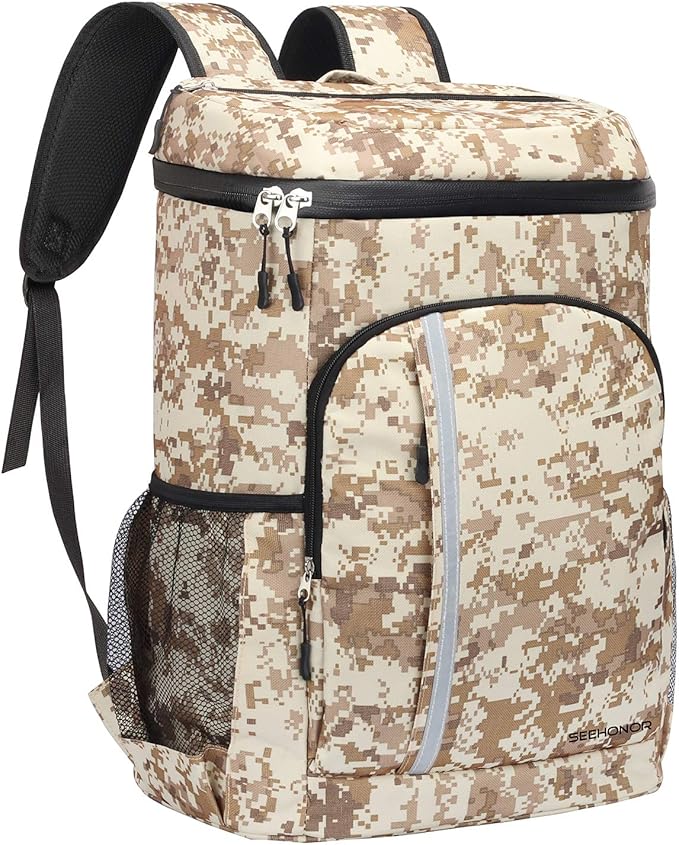 SEEHONOR Insulated Cooler Backpack Leakproof Soft Cooler Bag Lightweight Backpack with Cooler for Lunch Picnic Hiking Camping Beach Park Day Trips 45 Cans