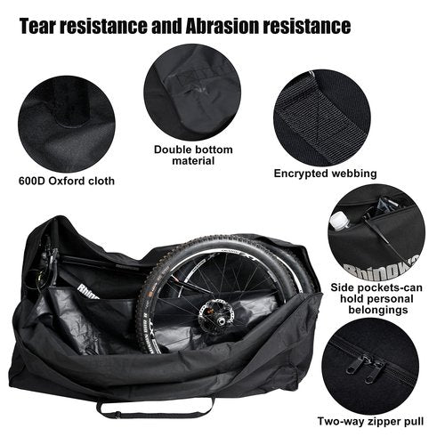 LIDARPHE Folding Bike Carry Bag for 26-29 inch Folding MTB Road Bikes, Transport Case