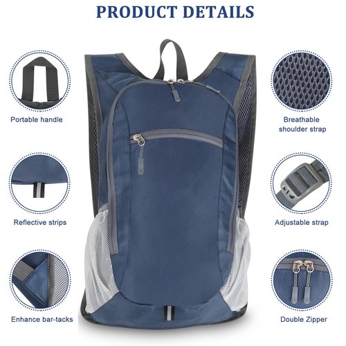 Qcute 15L Hiking Backpack Lightweight Packable Hiking Daypack Small Foldable Shoulder Bag Travel Day Pack Outdoor Gear