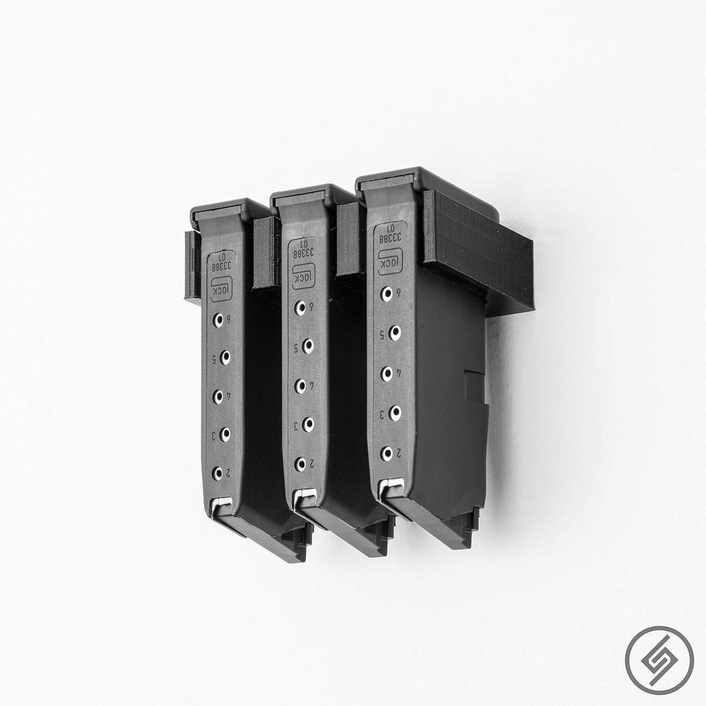 Spartan Mounts Compatible with Glock Magazines | Firearm Accessories, Wall Mount Mag Display for Gun Room, Ammo Storage, Gun Safe Armory Tactical.