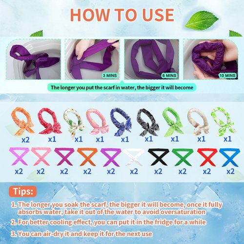 30Pcs Cooling Neck Wraps,Neck Coolers for Hot Weather,Summer Cooling Accessories,Reusable Cooling Wraps for Neck,Cooling Headband for Hiking Camping Athletes Outdoor Hot Summer for Women Men Dog
