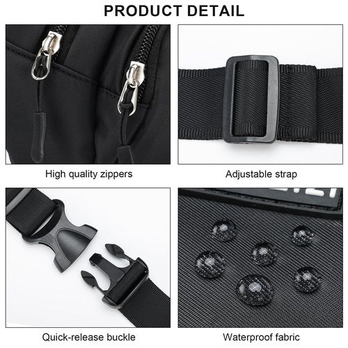 HuoMeizi Fanny Pack Men Women Plus Size with Extender Strap 70",Extra Large Crossbody Waist Bag with Adjustable Belt, Fashion Hip Bum Bag for Outdoors Workout Traveling Casual Hiking Walking Cycling