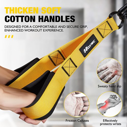 HOXWC Home Gym Equipment Resistance Bands, Workout Bands with Handles, Door Anchor, Tricep Rope Cable Attachment for Push Downs, Biceps Curl, Sculpt Your Triceps, LAT, Arms, Back, Abs, Shoulder