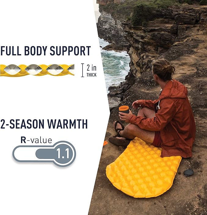 Sea to Summit Ultralight Backpacking Air Mattress, Regular (72 x 21.5 x 2 inches)