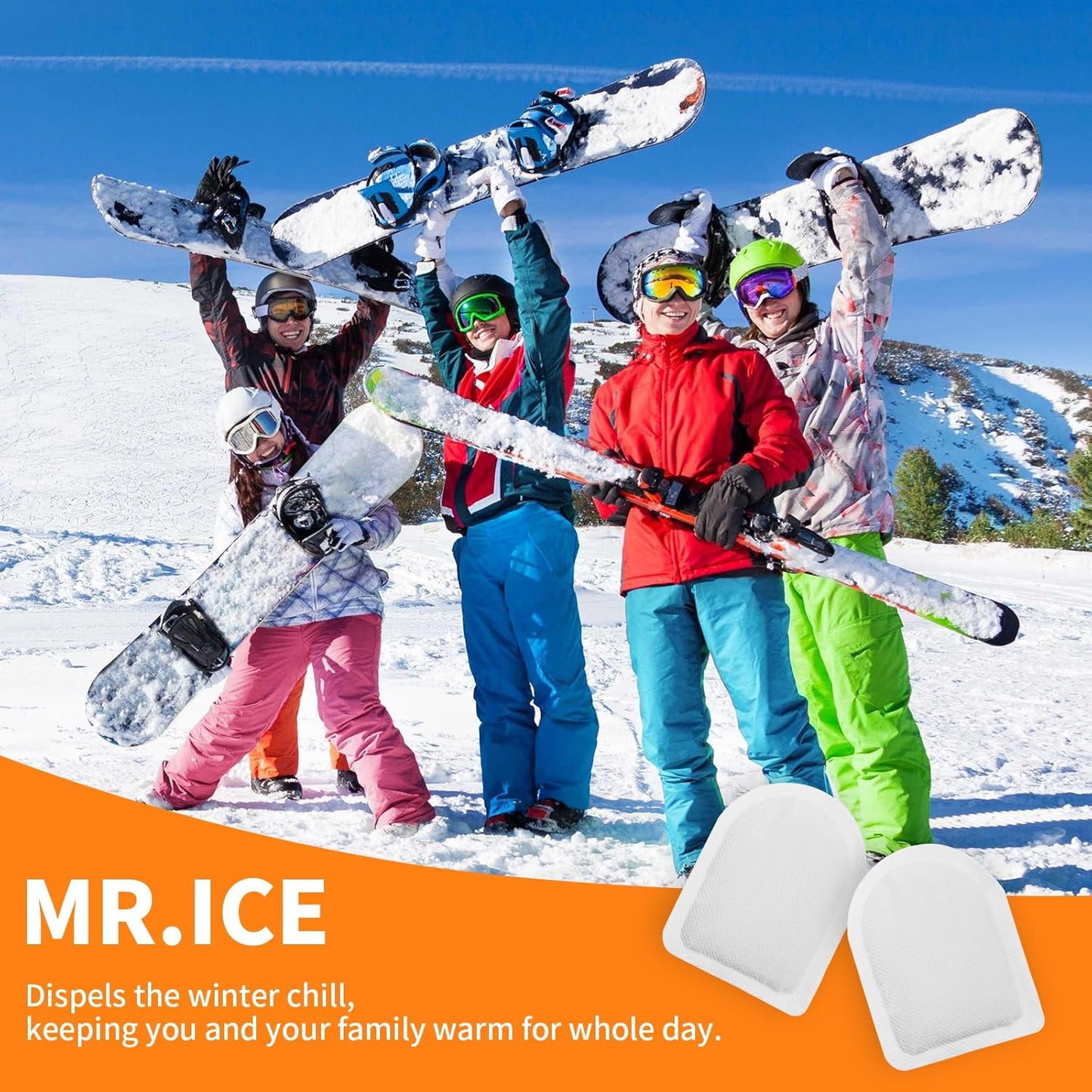 MR.ICE Toe & Insole Feet Warmers - Disposable, Air Activated, Long Lasting Hot Warmers