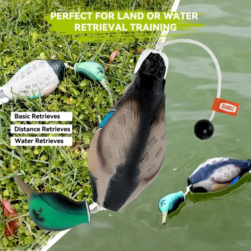 GearOZ Duck/Pheasant Dummy, Mimics Dead Duck/Pheasant Bumper for Gun Dog Training Scent Waterfowl Hunting Retriever, Outdoor Mallard Retrieval Interactive Train Toys, Floating & Durable
