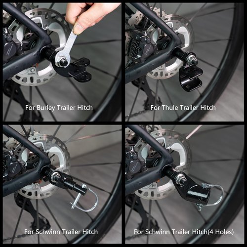 Thinvik Bike Thru Axle Adapter for Trailer Hitch 12mm Thru Axle 1.5 Thread Pitch Shaft Length 181mm