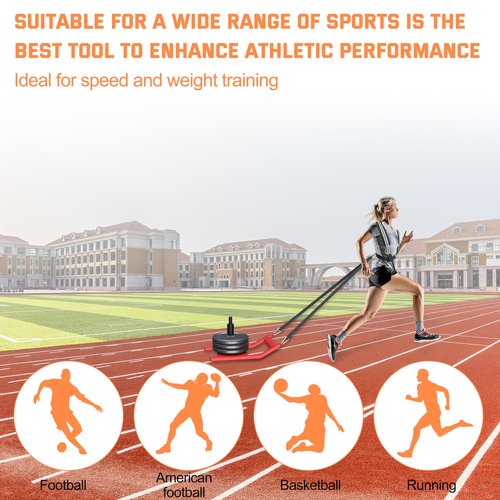 2025 Upgrade Weight Sled for Training - Heavy Duty Football Sled for Lineman, Sled Pull Workouts, Speed & Strength Training, Football Blocking Sled, Running Sled for Athletes, Weighted Sled for Outdoor & Indoor Workouts
