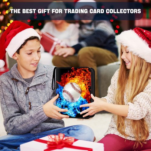 TsuiWah Baseball Card Binder with Sleeves,9-Pocket Trading Card Holder Card Collectors Album Hold Up to 900 Cards,Card Folder For Baseball Football Basketball Sport Trading Cards,TCG,MTG,PTG Games
