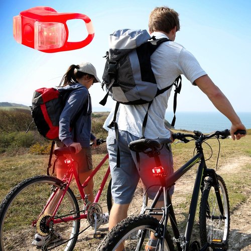 300 Lumen Waterproof LED Bike Light Set - 2-Pack Aluminium Headlight & Taillight
