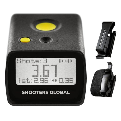 SG Timer GO | Affordable Shot Timer for Training & Dry Fire, Best Battery Life, Smart Sensor, Belt Quick Release, Bluetooth & Free Mobile app with Video Recording (Belt Quick Release + Pocket Clip)
