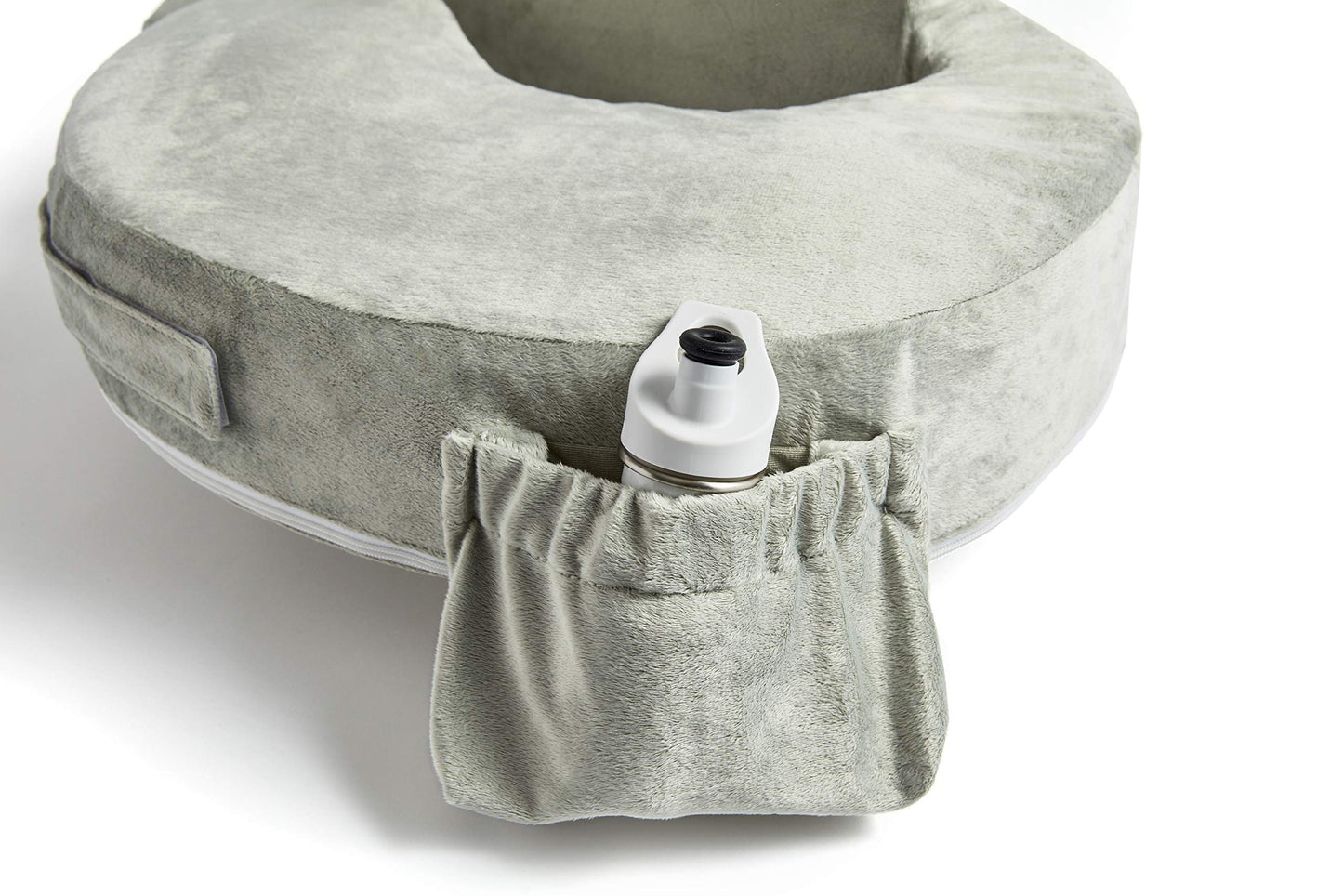 My Brest Friend Super Deluxe Nursing Pillow - Enhanced Comfort & Ergonomic Breastfeeding Pillow for Ultimate Support For Mom & Baby - Adjustable and with Handy Side Pocket, Platinum