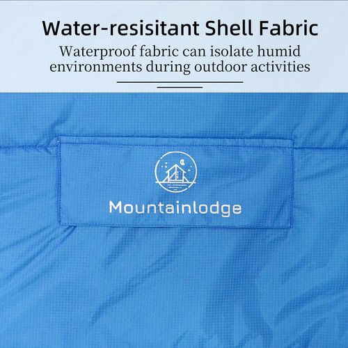 Mountainlodge Balance Sleeping Bag for Adult&Kids,Cold&Warm Weather with Compression Sack and Water Resistant for Family Camping,Travel and Car Camping (Blue)