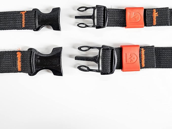 GEAR AID Utility Straps with Side-Release Buckle, Secure and Compress Camping, Biking, Hunting, Boating Gear, Multiple Sizes 1" x 40"