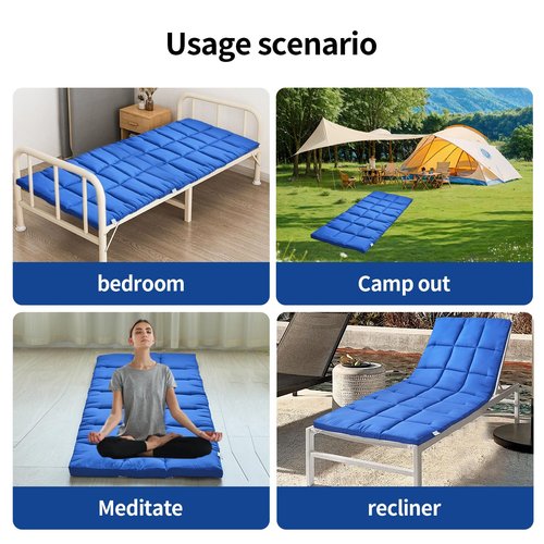 Cot Mattress Topper,Lightweight Cot pad,Quilted Cot Pads for Camping,Soft Comfortable Sleeping Cot Mattress Pad Only
