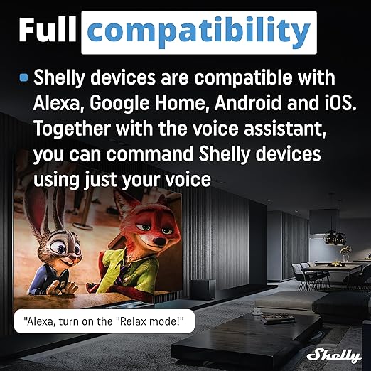 Shelly Pro Dimmer 2PM | Wi-Fi & LAN 2-Channel Smart Dimmer with Power Metering | Home Automation | Bluetooth Gateway | DIN Rail | Compatible with Alexa & Google Home | Dimmable Lights