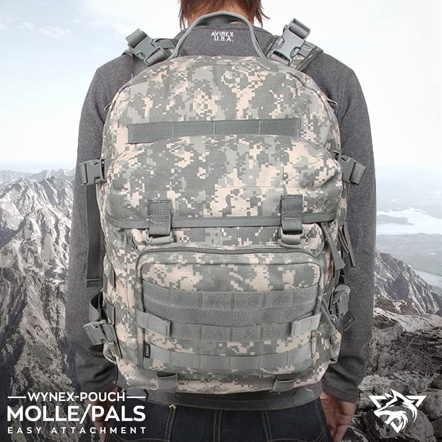 WYNEX Tactical Admin Molle Pouch, Medical EDC EMT Utility Bag Shell Design Attachment Pouches 1000D Nylon Hiking Belt Bags