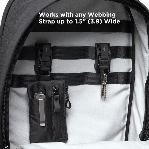 ALPAKA HUB Tactical Clip - EDC Gear Clips - MOLLE Accessories - Keychain Clip- Webbing Belt Clip with Locking Mechanism, Compatible with ALPAKA HUB Ecosystem