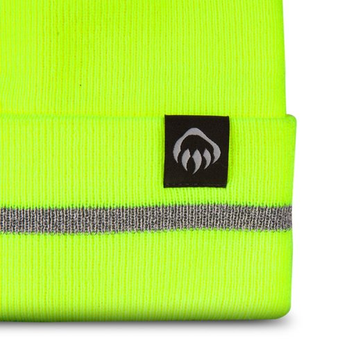 Wolverine Unisex Performance Beanie-Durable for Work and Outdoor Adventures (One Size Fits Most), Reflective Stripe-Hi Vis Yellow