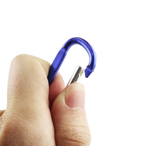 SWATOM Aluminum D-Shape Carabiner Clip 1.8/2.2/2.6/3 Inches Spring Snap Hook Keyring Carabiners for Camping Traveling Hiking Keychains Outdoor Accessories (10P/20P) (1.6 inch Random 10P)