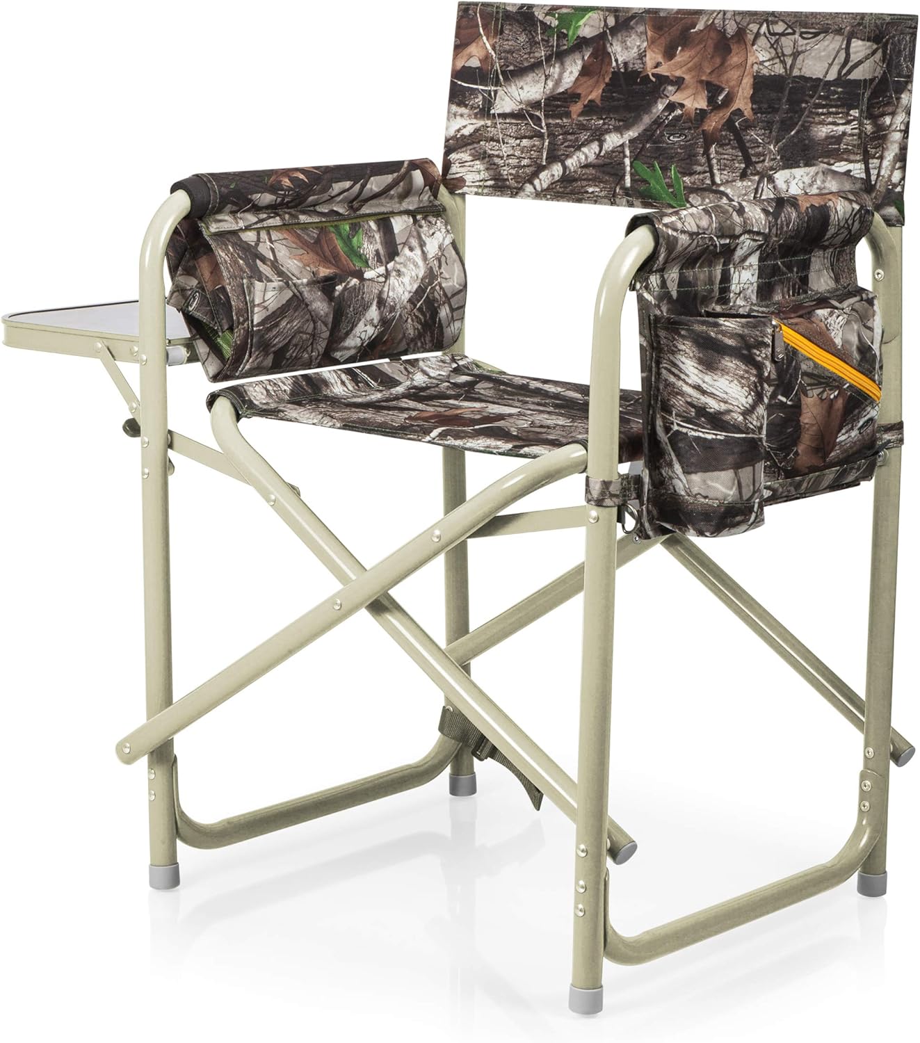 Picnic TIME Outdoor Directors Chair with Side Table, Beach Chair for Adults, Camping Chair with Table