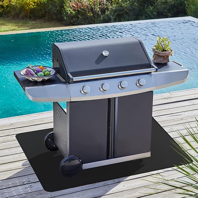 FLASHD 36x48' Double-Sided Fireproof Mat for Outdoor Grill & Fire Pit. Oil & Waterproof BBQ Protector