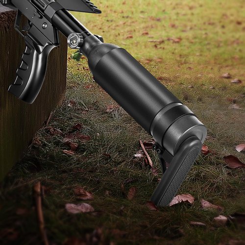 PINTY PCP Pellet Gun Air Rifle, 5.5 mm .22 Caliber Pellet Air Rifle for Adults, Single Shot PCP Air Gun, High Power Airgun with 850 fps Velocity & Picatinny Rail for Hunting Shooting Games